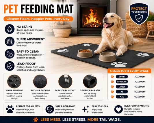  Mess-Free Pet Feeding Mat 